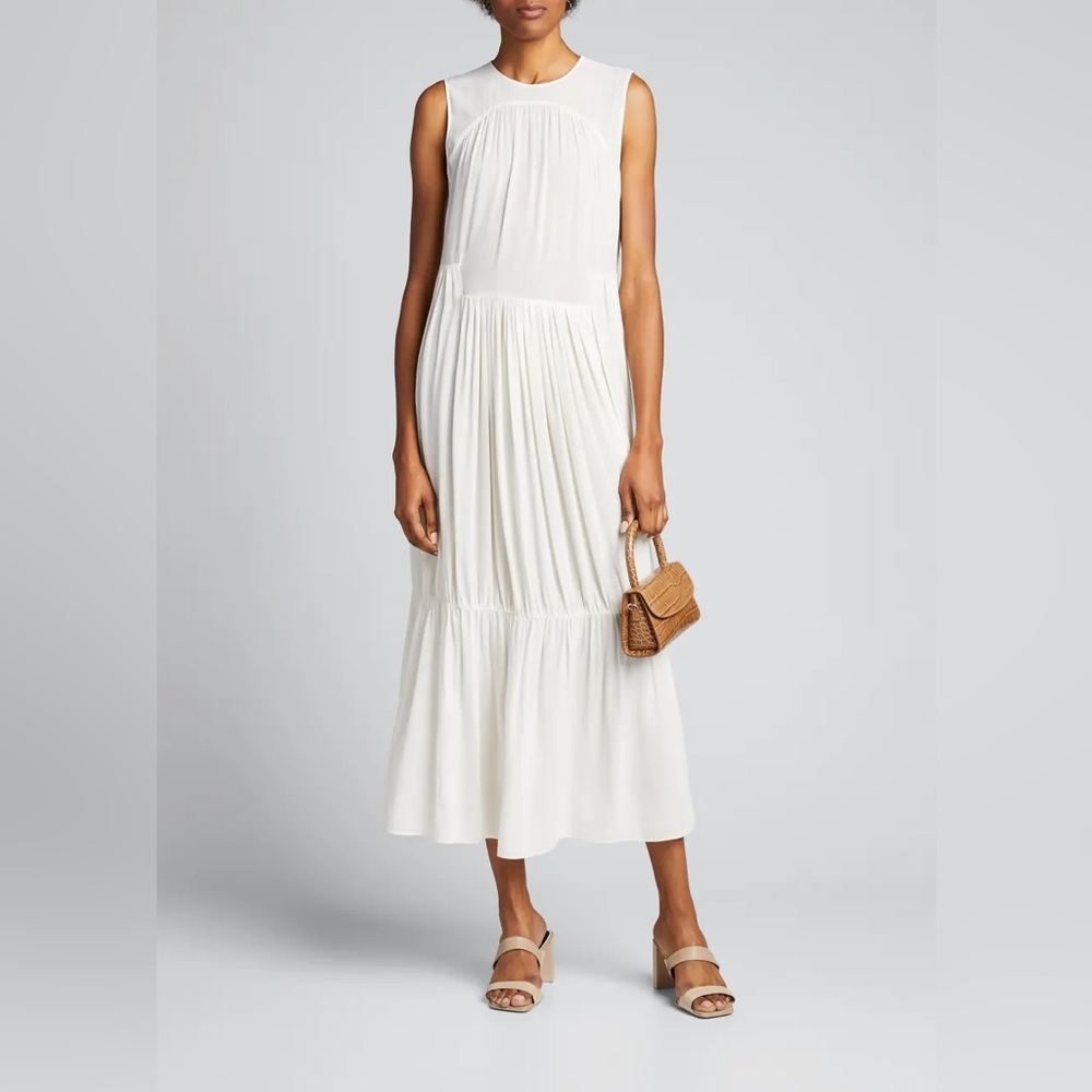 Vince Shirred Sleeveless Tiered Dress - NWT size Med